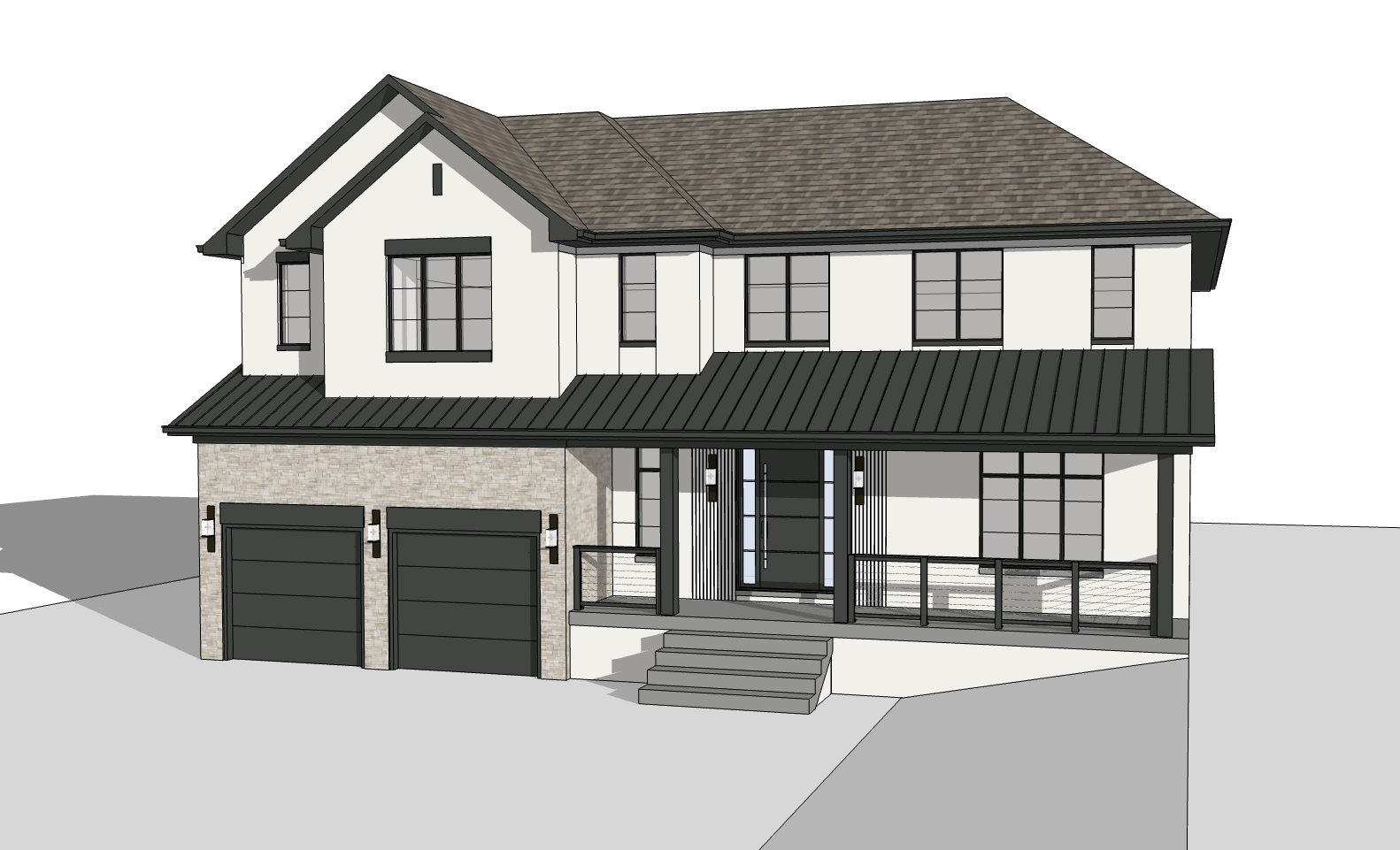 Conceptual architectural drawing of a residence